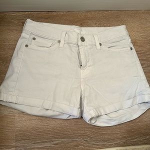7 for all mankind white jean shorts